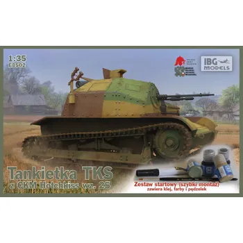 Plastikový model IBG 1/35 TKS Tankette Hotchkiss wz.25 (Start Pack)