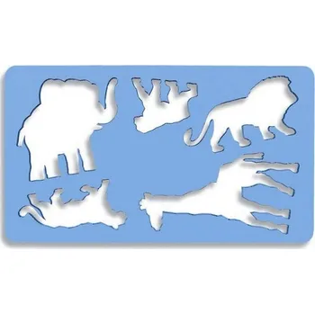 pravítka KOH-I-NOOR Šablona 749060 Zvířata IV. Lev - modrá