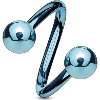 Piercing Šperky4U Piercing spirála světle modrá - SP1001LB-16115