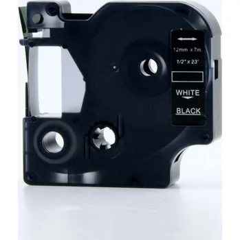 Pásek do tiskárny Kompatibilní páska s Dymo 53721, 24mm x 7m, bílý tisk / černý podklad