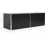 Zahradní ocelový truhlík antracit Dekorhome