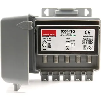 Televizní anténa Anténní předzesilovač Emme Esse 83514TG, na stožár, filtr 5G, 1xDAB(VHF) G20dB, 1xUHF G34dB
