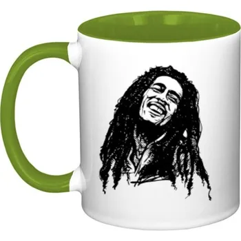 Hrnek malý barevný s potiskem bob marley