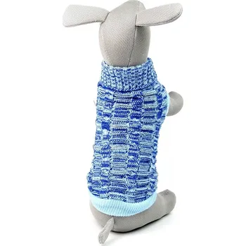 Obleček pro psa Vsepropejska Smooth svetr pro psa Barva: Modrá, Délka zad (cm): 18, Obvod hrudníku: 22 - 32 cm