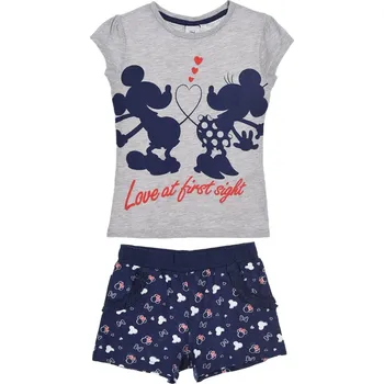 Minnie Mouse dívčí šedo/modrý set Velikost: 104