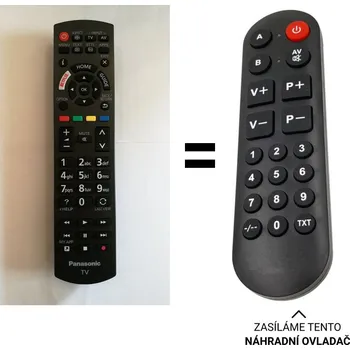 Dálkový ovladač Panasonic TX-65EX603E , TX65EX603E náhradní dálkový ovladač pro seniory