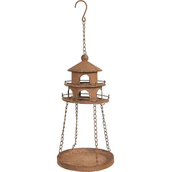 police Závěsná rezavá polička nebo držák rostlin Maják - Ø 20*56 cm