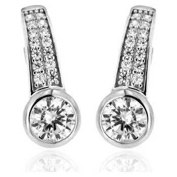 Náušnice Zlatnictví U Kostela Dámské stříbrné náušnice se zirkony 612 452634013