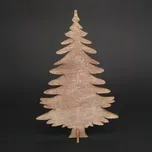 AMADEA Dřevěný 3D strom šedohnědý, výška 15 cm