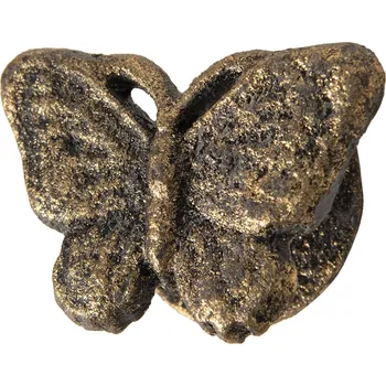 Dveřní kování Zlatá vintage úchytka ve tvaru motýla - 8*5*3 cm