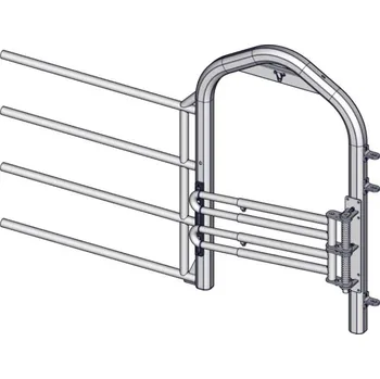 Výsuv stájové zábrany EX4, s dvojitou jednosměrnou brankou