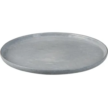 Talíř Světle šedý keramický jídelní talíř Shiny blue XL - Ø 32cm