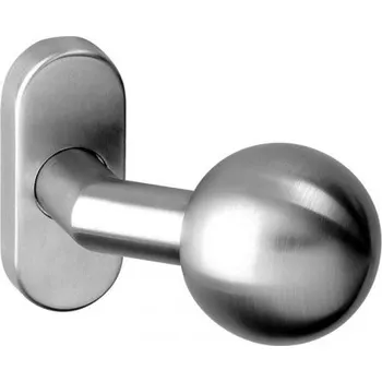 Dveřní kování Koule otočná vyosená nerezová s oválnou rozetou Pozice: Pravá