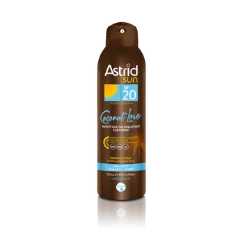 Přípravek na opalování Astrid Sun Coconut Love suchý olej na opalování SPF 20 150 ml