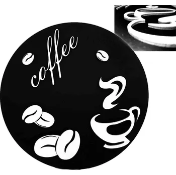 Dekorace "COFFEE" kulata č/b