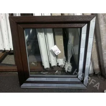 Okno Okno 80x80 tmavý dub TROJSKLO