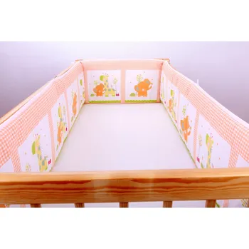 JAN peří Mantinel do postýlky - slon a žirafa - Mantinel - 120x60x120 cm - slon a žirafa