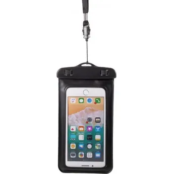 Pouzdro na mobilní telefon Nepromokavá kapsa s poutkem na ruku a na krk pro iPhone - 18,5 x 10 cm - černá