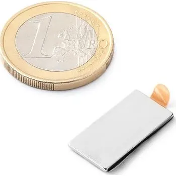 Dekorativní magnet Neodymový magnet kvádr 20&nbsp;×&nbsp;10&nbsp;×&nbsp;1&nbsp;mm, samolepicí 3M, síla 1&nbsp;kg
