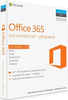 Microsoft Office 365 Home CZ pronájem P4