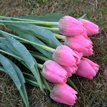umělá květina Umělý tulipán tmavě růžový
