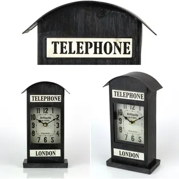 Hodiny Stolní hodiny telefonní budka 25cm