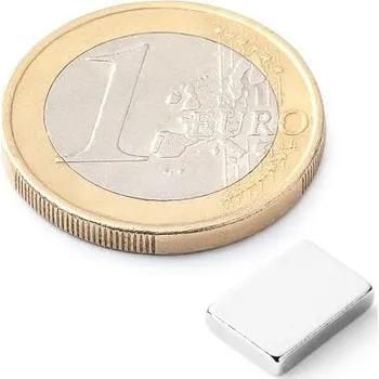 Dekorativní magnet Neodymový magnet kvádr 10&nbsp;×&nbsp;7&nbsp;×&nbsp;2&nbsp;mm, síla 1,2&nbsp;kg