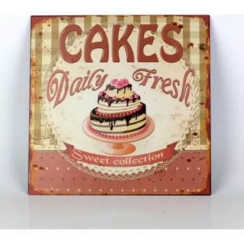 Plechová cedule Plechová cedule Cakes 30x30cm