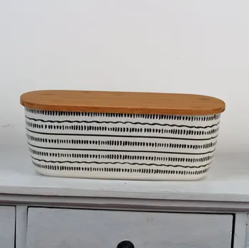 chlebník Chlebník s bambusovým víkem 13x36x20cm