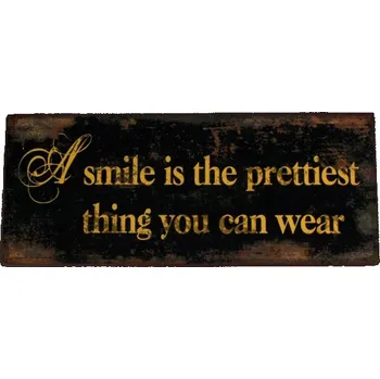 Plechová cedule Plechová cedule A smile... 13x31cm