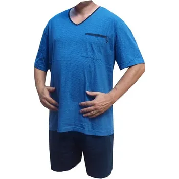 Pánské pyžamo xcena Pyžamo bavlněné modré Velikost: XL