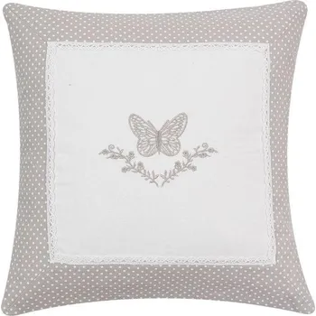 Povlak na dekorativní polštářek Povlak na polštář s motýlem na zavazování 40x40cm