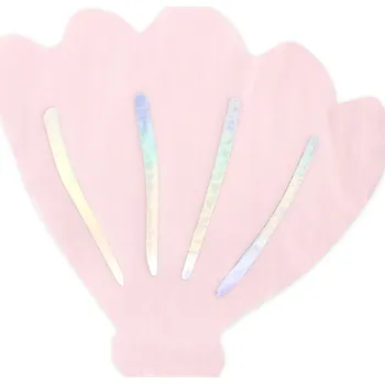 Papírový ubrousek Papírové ubrousky světle růžové mušle 13x12,5 cm, 20 ks