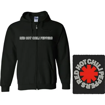 Pánské oblečení mikina s kapucí a zipem Red Hot Chilli Peppers - Logo