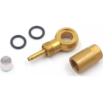 Brzda na kolo QILEJVS Koncovka banjo zlatá