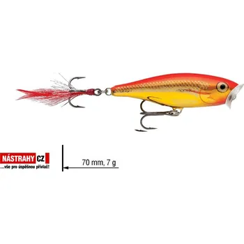 Umělá nástraha Wobler hladinový Skitter pop RAPALA 7 cm - Color: SGFR