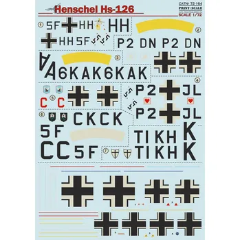 Plastikový model Print Scale 1/72 Henschel Hs 126 (wet decals)