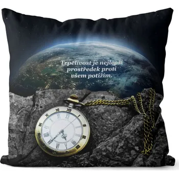 Dekorativní polštářek Polštář Trpělivost (Velikost: 40 x 40 cm)