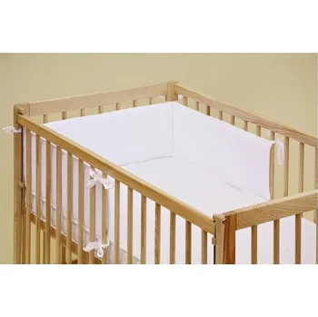 Dětsný nábytek Mantinel do dětské postýlky - Scarlett froté - bílá