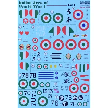 Plastikový model Print Scale 1/72 Italian Aces of WWI Part 1 (wet decals)