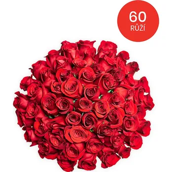 umělá květina Rozvoz květin - 60 RŮŽÍ 60cm