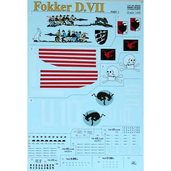 Plastikový model Print Scale 1/48 Fokker D.VII Part 1 (decals incl. 2x lozenge)