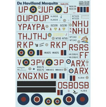 Plastikový model Print Scale 1/72 De Havilland Mosquito (wet decals)