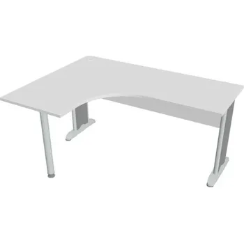 Kancelářský vozík HOBIS kancelářský stůl pracovní tvarový, ergo pravý - CE 60 P, bílá + doprava zdarma