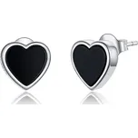 Elenys stříbrné náušnice peckové Elegantní srdce