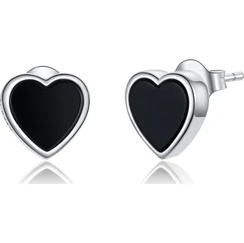 Náušnice Elenys stříbrné náušnice peckové Elegantní srdce