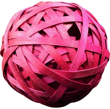 Vánoční dekorace Vingo Růžová dekorační koule z dřevěných lupínků 2 ks - 10 cm