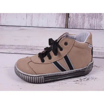 Chlapecké polobotky Celoroční kožené boty obuv Pegres Elite kotníkové 1401 pískové velikost: 24