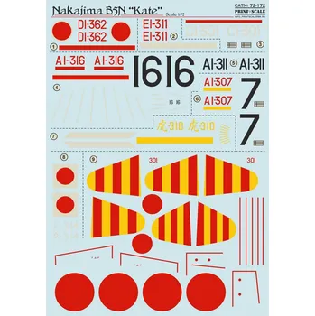 Plastikový model Print Scale 1/72 Nakajima B5N Kate (wet decals)