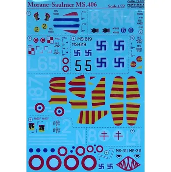 Plastikový model Print Scale 1/72 Morane-Saulnier MS.406 (wet decals)